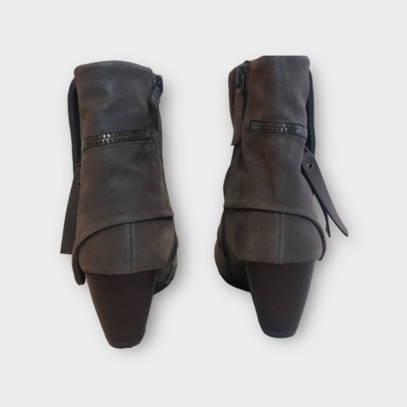 ❌SOLD❌Blowfish Malibu | Babbi Gray Ankle Boot Cuff Wedge | 8.5 - Picture 4 of 8